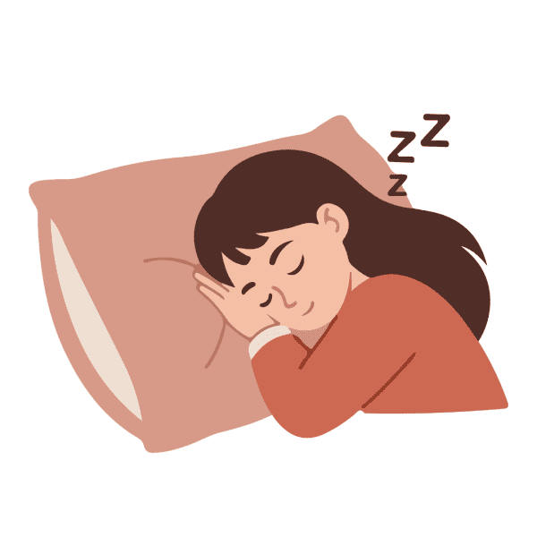 winter sleep patterns and seasonal depression, woman sleeping with head on pillow
